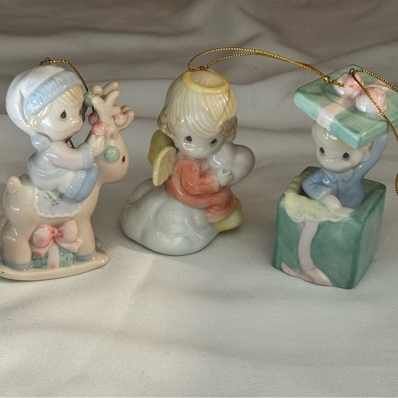 Enesco Precious Moments Brighten Up Collection Porcelain Ornaments 3-Piece Set - Picture 5 of 15